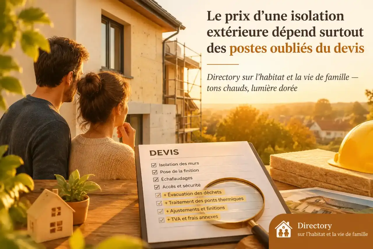 Le prix d’une isolation extérieure dépend surtout des postes oubliés du devis